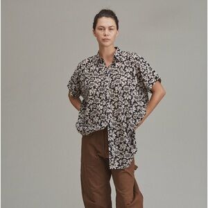 Mombasa Top by Acacia NWT - Floral print Black/Tan
